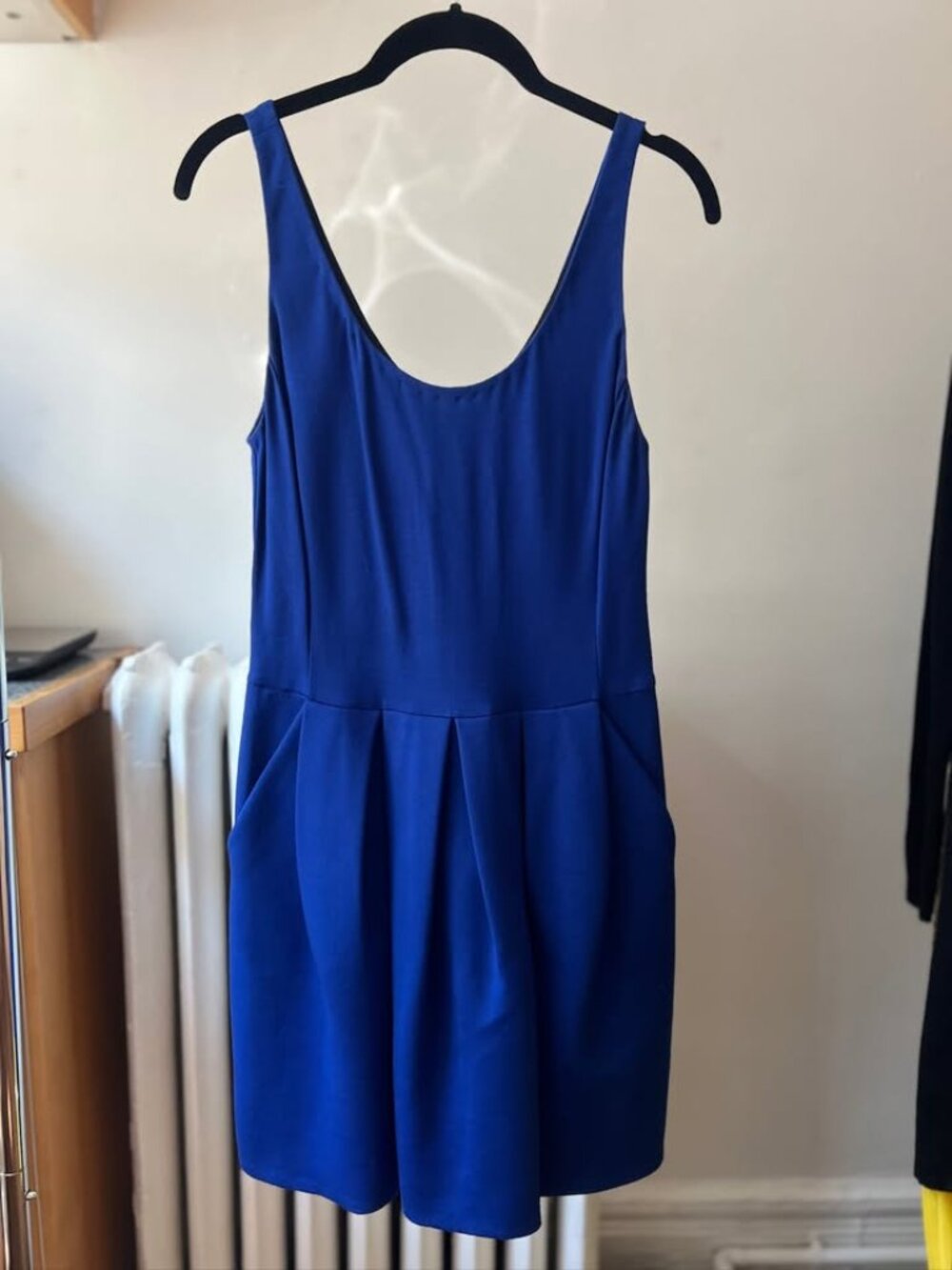 Aritzia Wilfred Cobalt Blue Summer Bubble Dress With Pockets